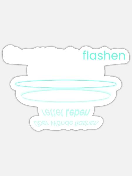 Flashe über Wände!! - Sticker Größe S (10 x 10 cm) - Mattweiß