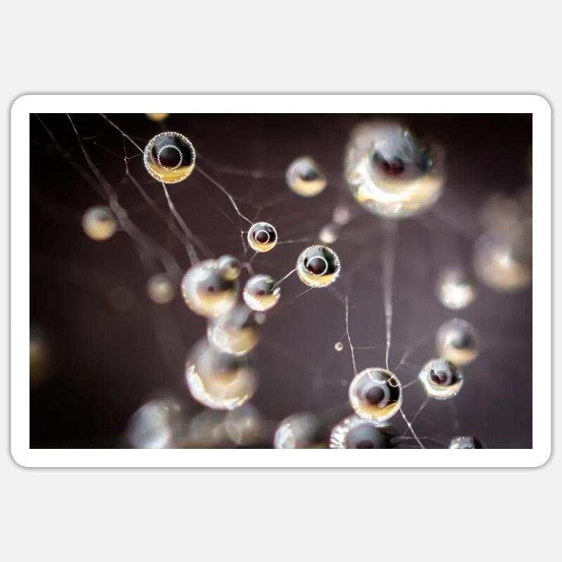 Droplets - Sticker size S (10 x 10 cm) - white matte