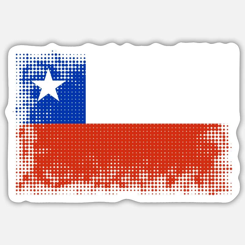 Chile - Sticker Größe S (10 x 10 cm) - Mattweiß