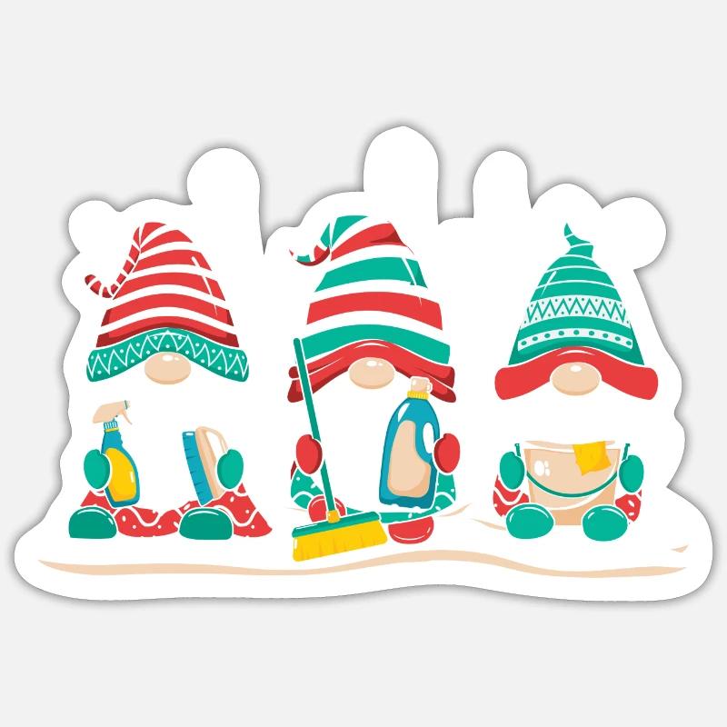 Cadeaux de Noël Noël - Sticker taille S (10 x 10 cm) - blanc mat