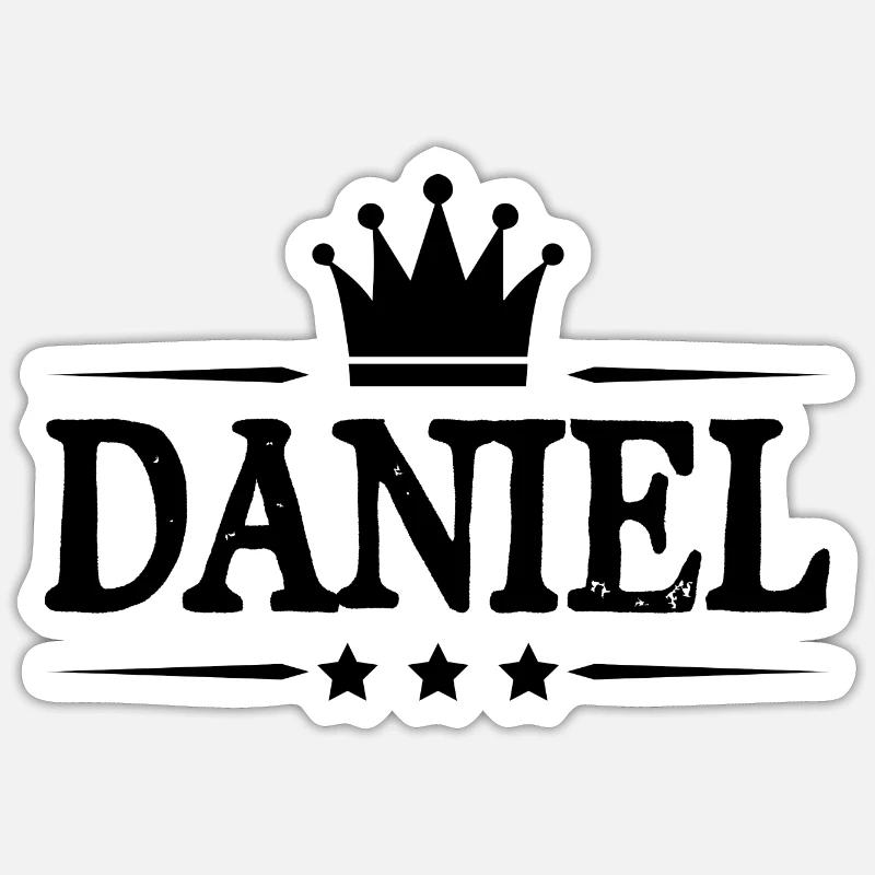 Daniel - Sticker taille S (10 x 10 cm) - blanc mat