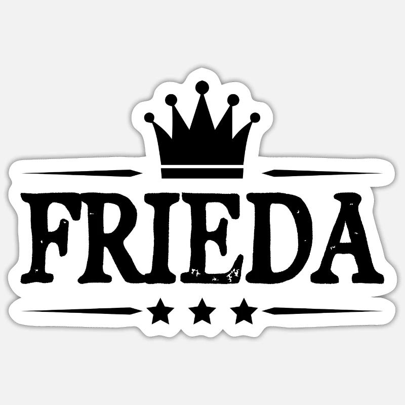 Frieda - Sticker taille S (10 x 10 cm) - blanc mat