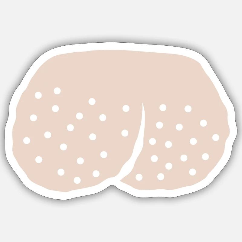 Testicles Comic Shaved Eggs Sticker size S (10 x 10 cm)