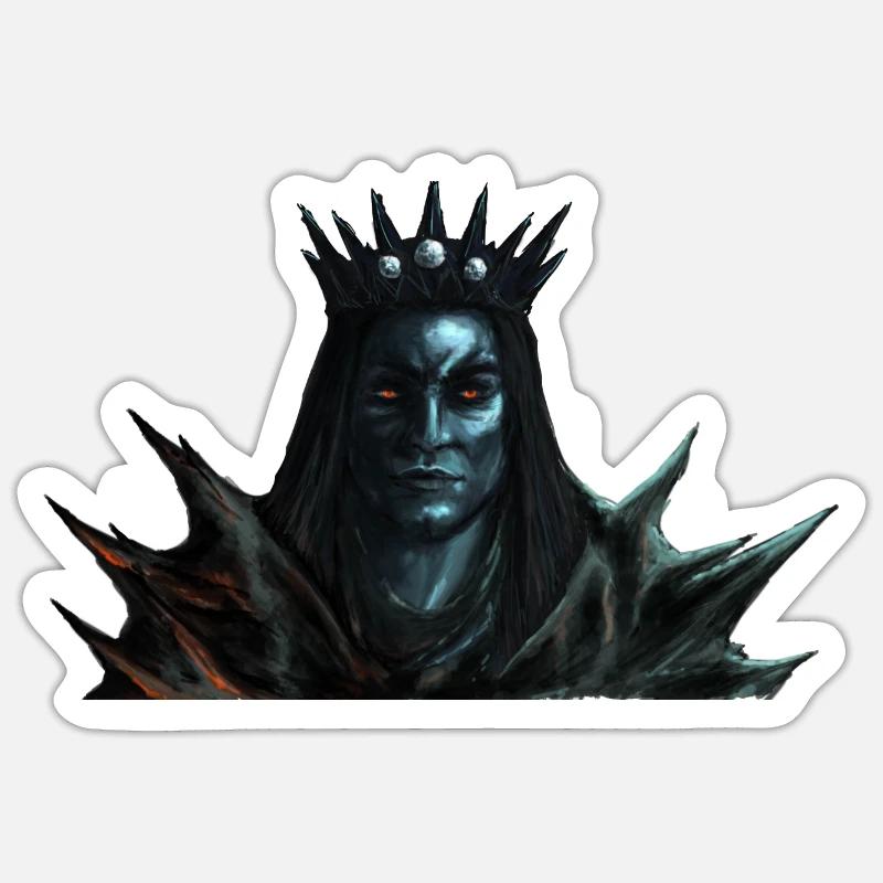 Morgoth Melkor - Sticker Größe S (10 x 10 cm) - Mattweiß
