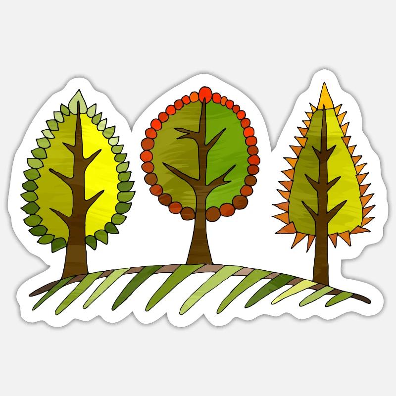 Arbre - Sticker taille S (10 x 10 cm) - blanc mat