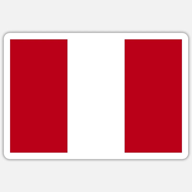 Peru National Flagge Sticker Größe S (10 x 10 cm)