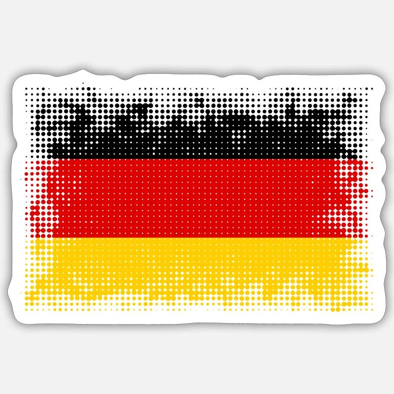 Deutschland - Sticker Größe S (10 x 10 cm) - Mattweiß
