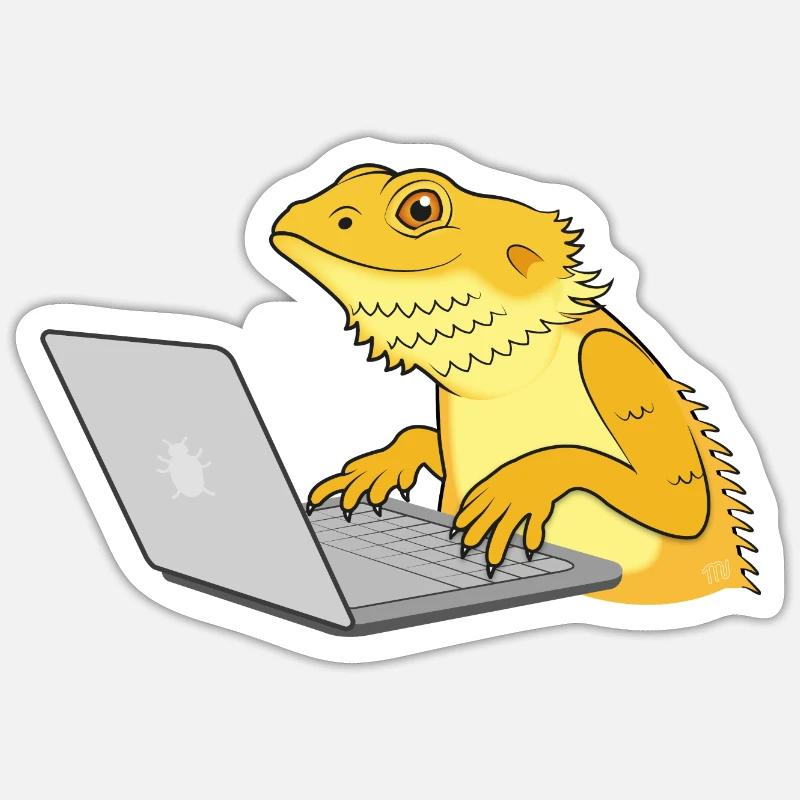 Lizard coding Sticker size S (10 x 10 cm)