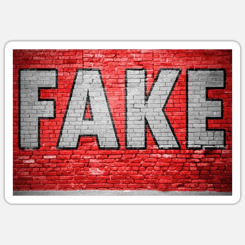 Faux graffiti de mur de briques Sticker taille S (10 x 10 cm)