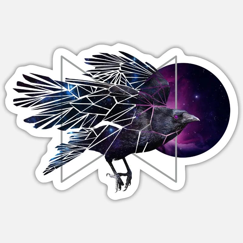 Space Raven - Sticker size S (10 x 10 cm) - white matte