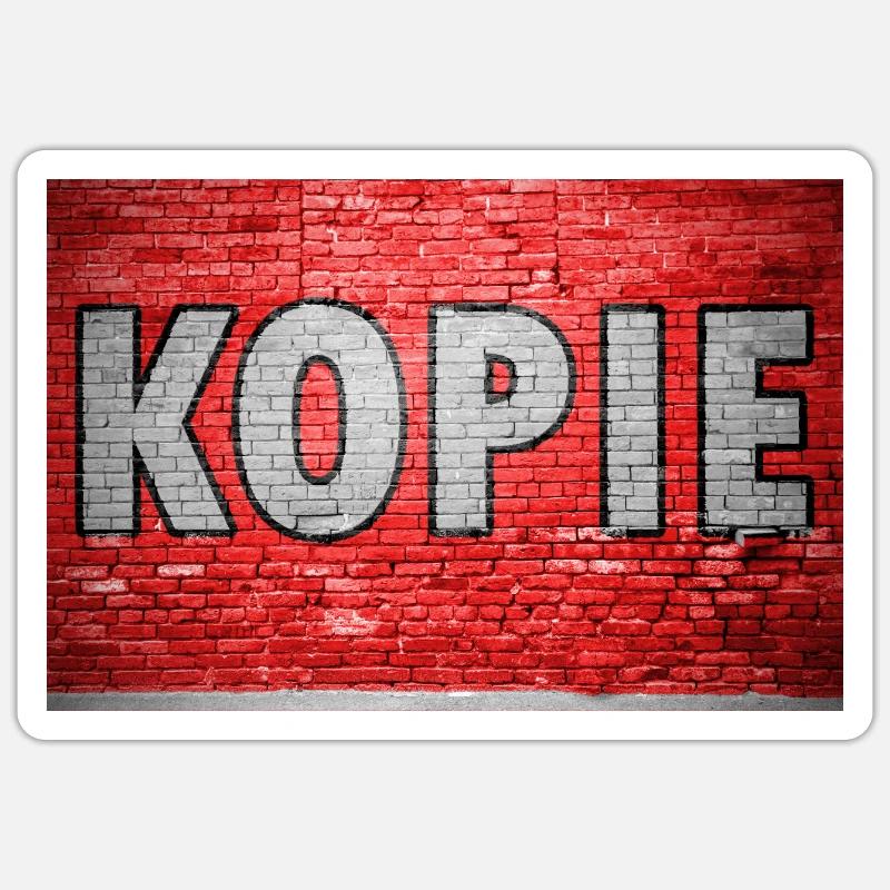 Kopie Ziegelsteinmauer Graffiti Sticker Größe S (10 x 10 cm)