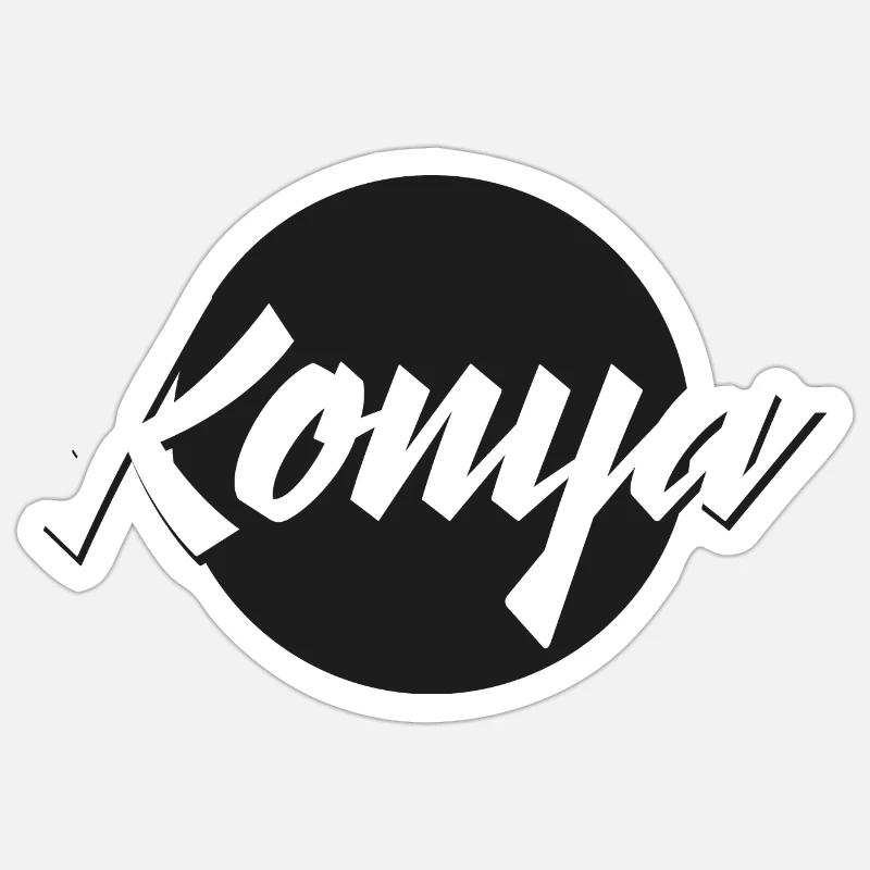 Konya - Sticker Größe S (10 x 10 cm) - Mattweiß