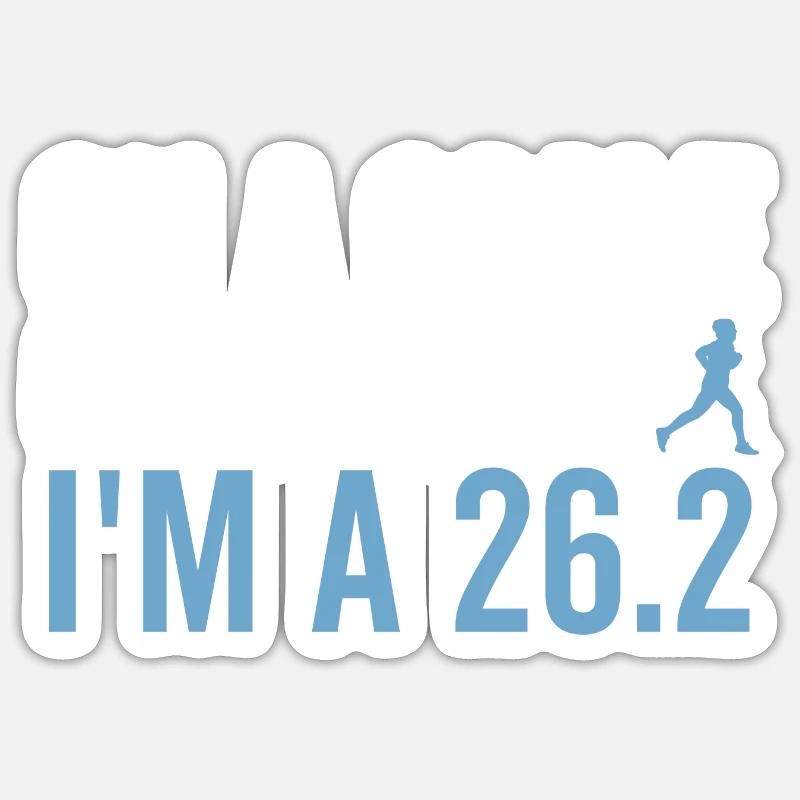 Auf einer Skala von 1 bis 10 bin ich ein 26.2 Sticker Größe S (10 x 10 cm)
