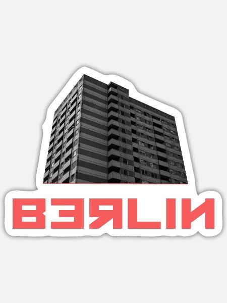 Berlin Urban Design | Streetwear | irreversible - Sticker Größe S (10 x 10 cm) - Mattweiß