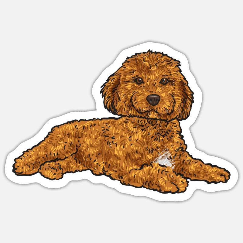 Cavapoo Capoodle Cavoodle Hund Geschenk Sticker Größe S (10 x 10 cm)