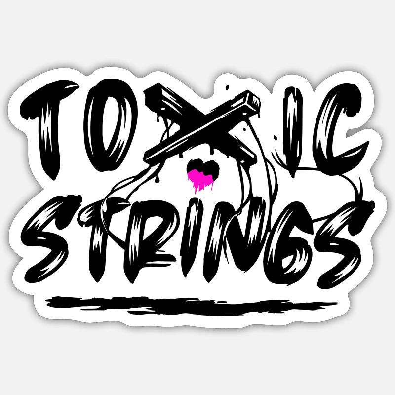 Cordes toxiques 2 Couleur Sticker taille S (10 x 10 cm)