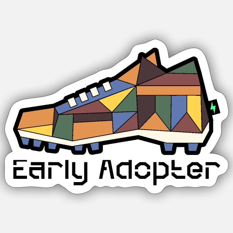 Shoe 9 - Sticker size S (10 x 10 cm) - white matte