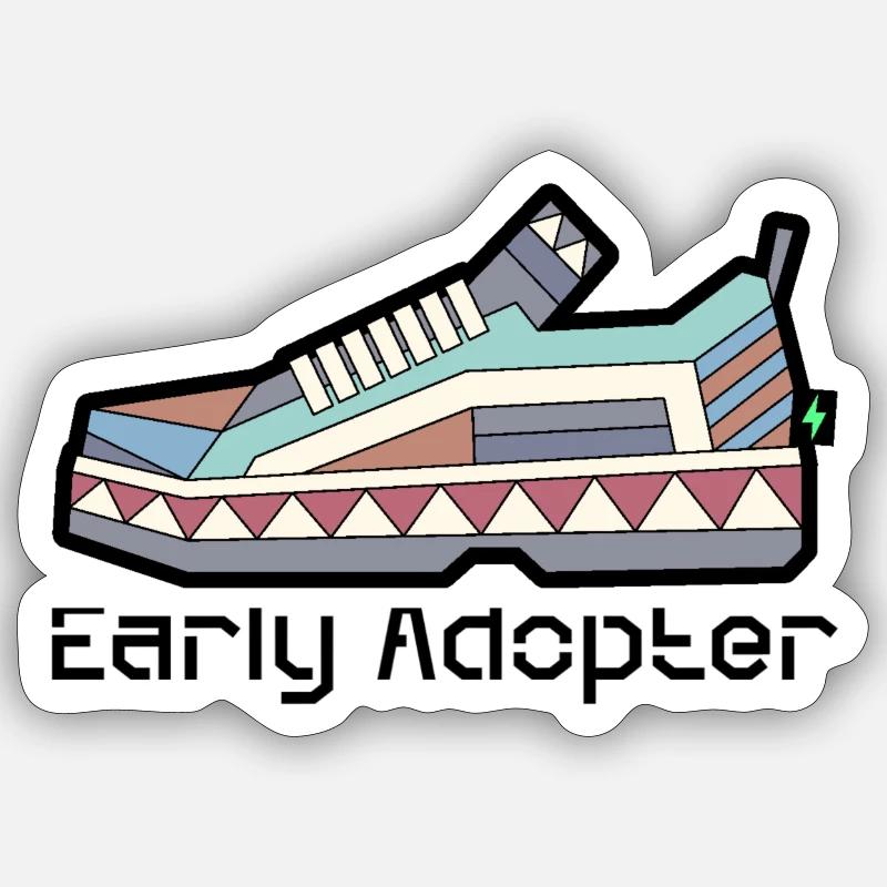 Chaussure 3 - Sticker taille S (10 x 10 cm) - blanc mat