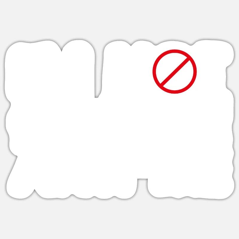 Anti-système Anti-Me Rebellious Statement Design - Sticker taille S (10 x 10 cm) - blanc mat