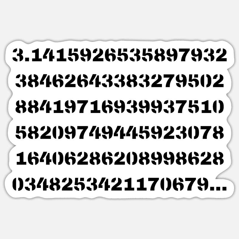 Pi Sticker size S (10 x 10 cm)