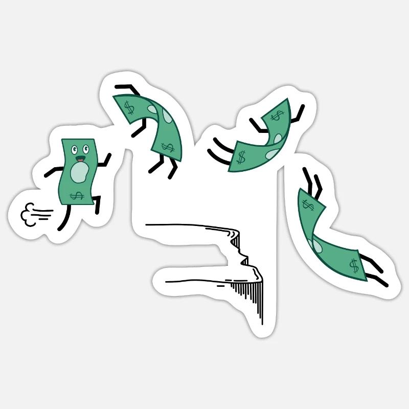 Inflation comique - Sticker taille S (10 x 10 cm) - blanc mat