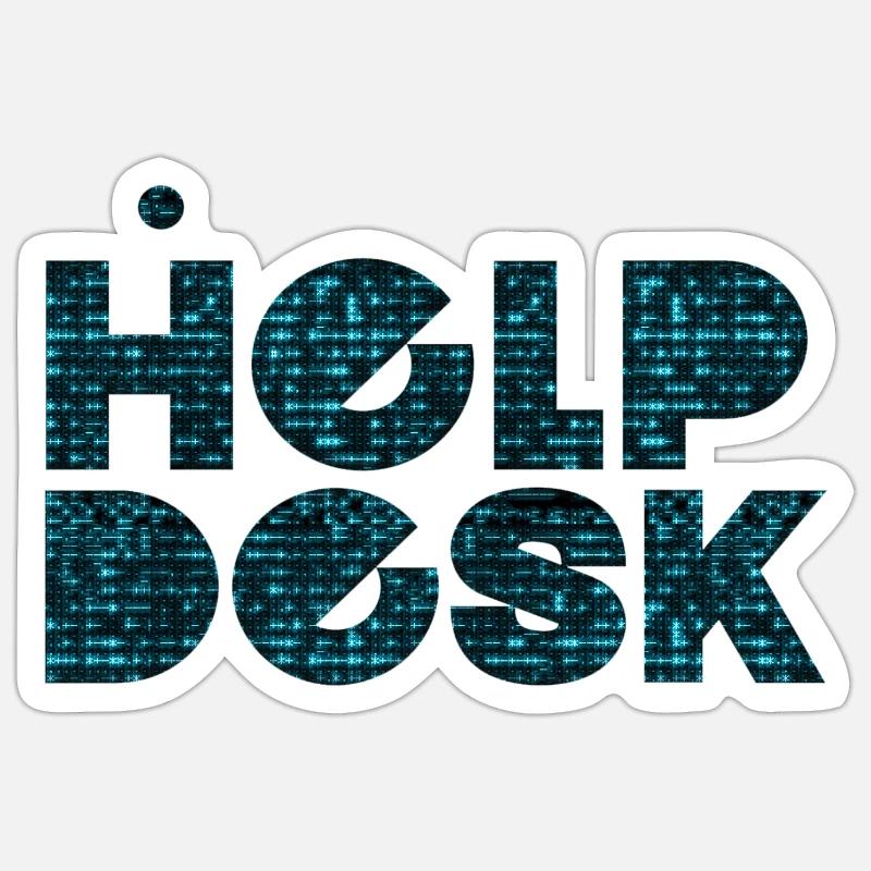 Helpdesk IT-Support-Geek Computer-Computer-Geek Sticker Größe S (10 x 10 cm)