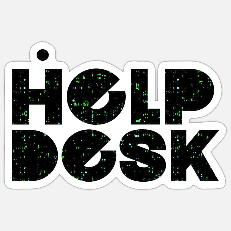 Helpdesk IT-Support-Geek Computer-Computer-Geek Sticker Größe S (10 x 10 cm)