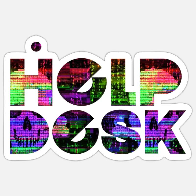Helpdesk IT-Support-Geek Computer-Computer-Geek Sticker Größe S (10 x 10 cm)