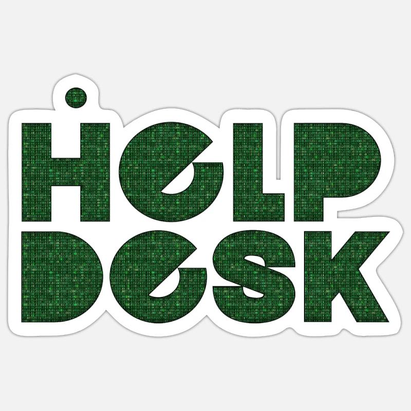 Helpdesk IT-Support-Geek Computer-Computer-Geek Sticker Größe S (10 x 10 cm)