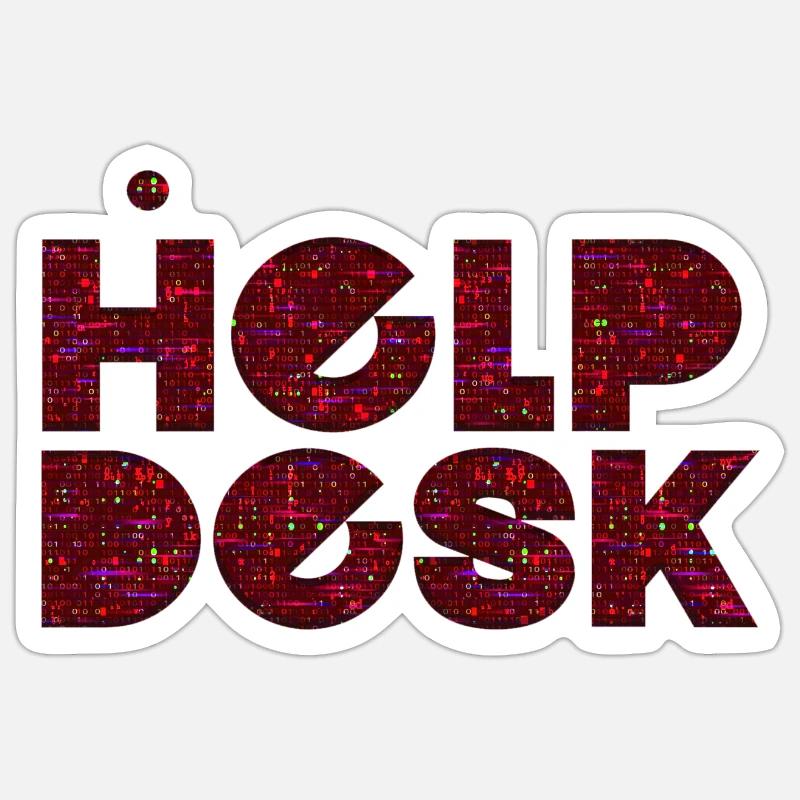 Helpdesk IT-Support-Geek Computer-Computer-Geek Sticker Größe S (10 x 10 cm)