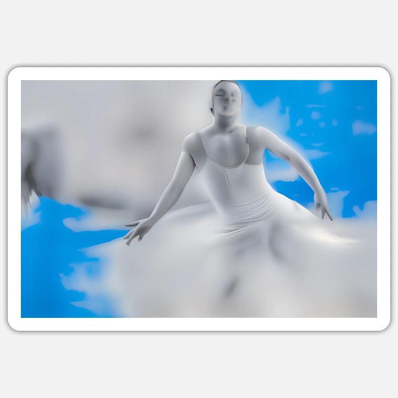 Danser dans le bleu Sticker taille S (10 x 10 cm)