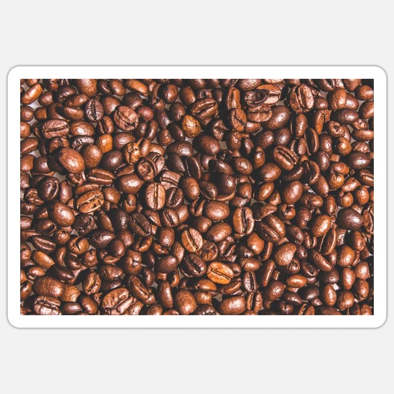 Kaffeebohnen Sticker Größe S (10 x 10 cm)
