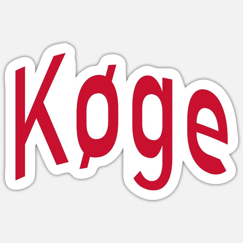 Køge - Sticker Größe S (10 x 10 cm) - Mattweiß