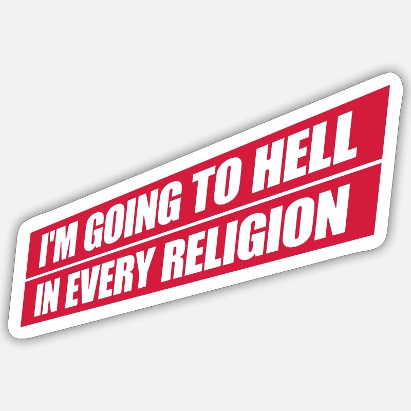 in going to hell Sticker size S (10 x 10 cm)