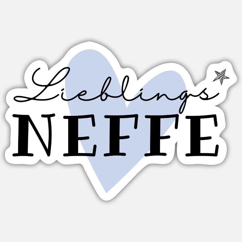 Lieblingsneffe/ bester Neffe / Geburt - Sticker Größe S (10 x 10 cm) - Mattweiß