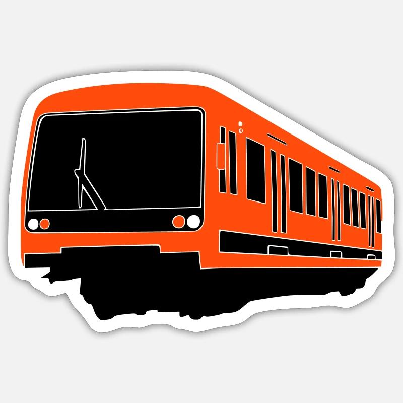 Helsinki Metro M200 - Sticker size S (10 x 10 cm) - white matte