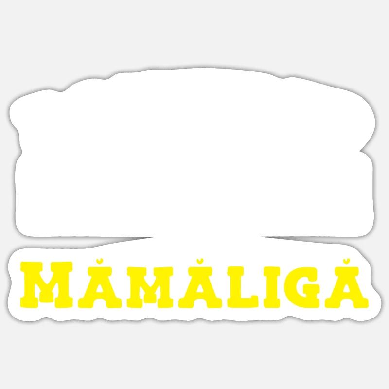 Propulsé par Mamaliga - Sticker taille S (10 x 10 cm) - blanc mat