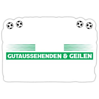 Fußball Trainer Sport Fussballtrainer Geschenk - Sticker Größe S (10 x 10 cm) - Mattweiß - Vorne