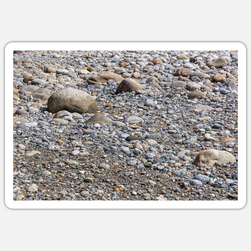 Beach pebbles - Sticker size S (10 x 10 cm) - white matte
