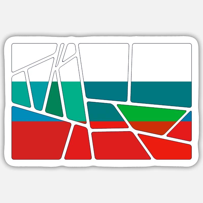 Bulgarien - Sticker Größe S (10 x 10 cm) - Mattweiß