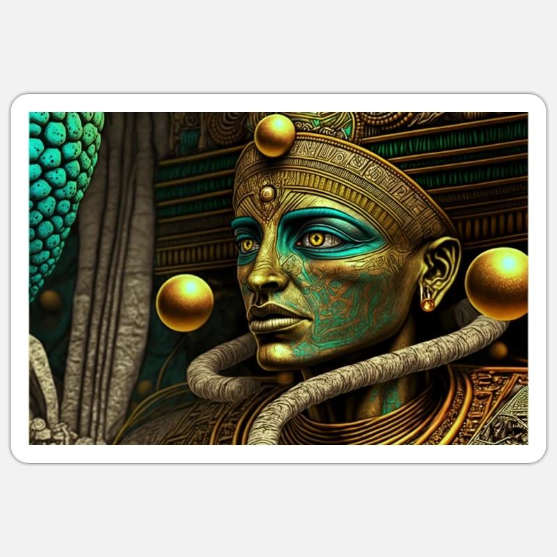 god by daniel costa - Sticker size S (10 x 10 cm) - white matte