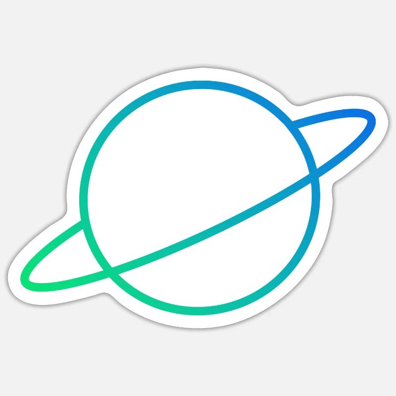 Planète Bleu-Vert - Sticker taille S (10 x 10 cm) - blanc mat