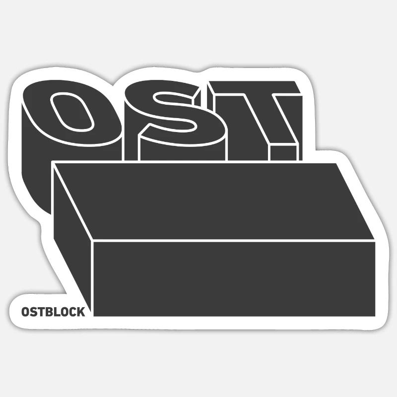 ost block - Sticker Größe S (10 x 10 cm) - Mattweiß