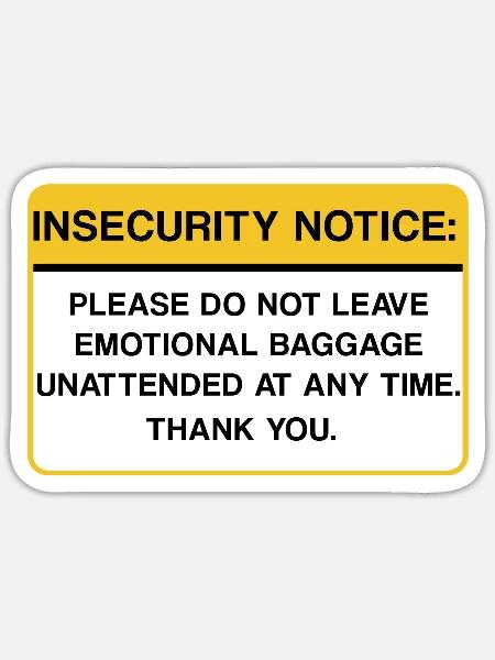 Emotionale Gepäckwarnung - Sticker Größe S (10 x 10 cm) - Mattweiß