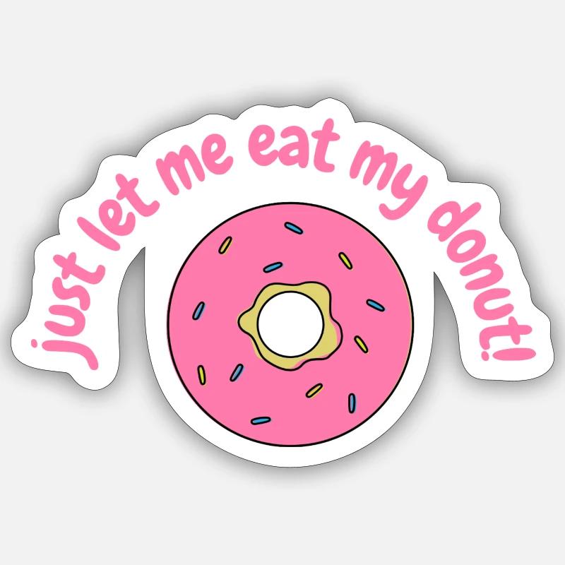 Donut - Sticker Größe S (10 x 10 cm) - Mattweiß