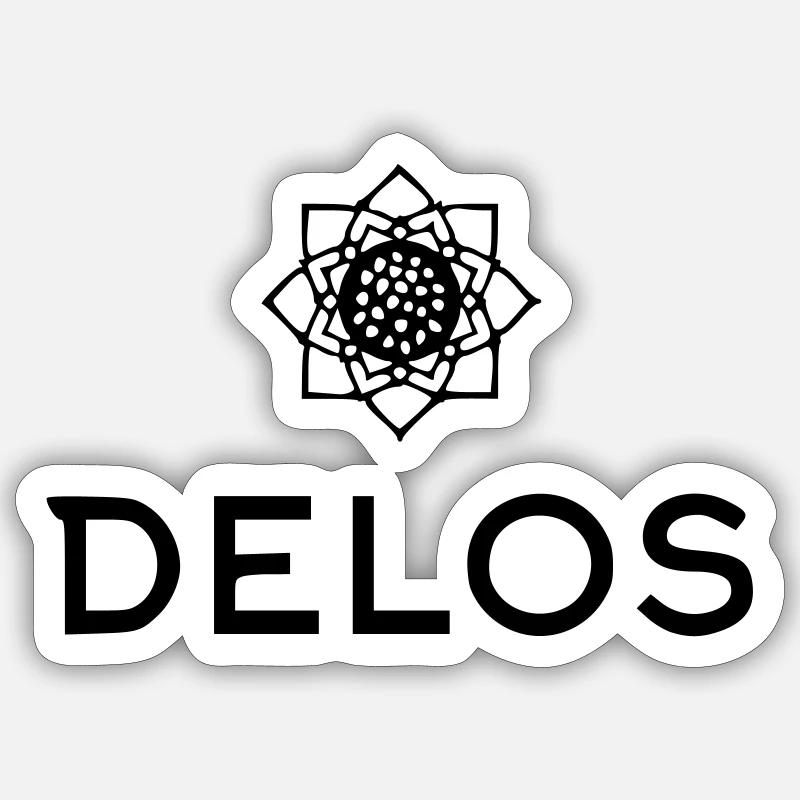 Delos - Sticker taille S (10 x 10 cm) - blanc mat