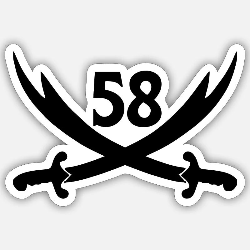 sivas 58 - Sticker Größe S (10 x 10 cm) - Mattweiß