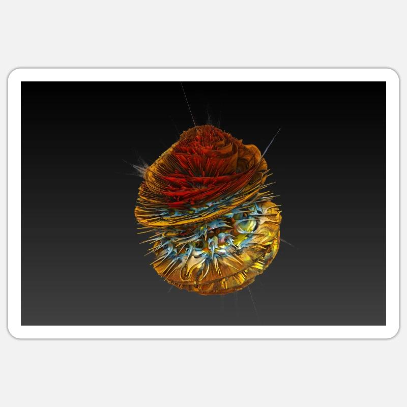 Fleur spatiale Sticker taille S (10 x 10 cm)