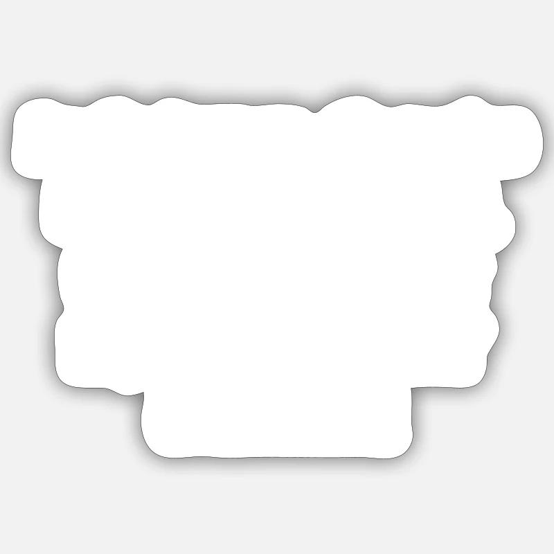 Hüpfburg - Sticker Größe S (10 x 10 cm) - Mattweiß