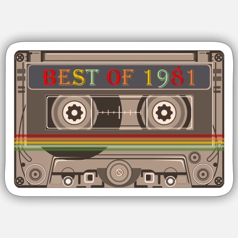 1981 - Sticker taille S (10 x 10 cm) - blanc mat